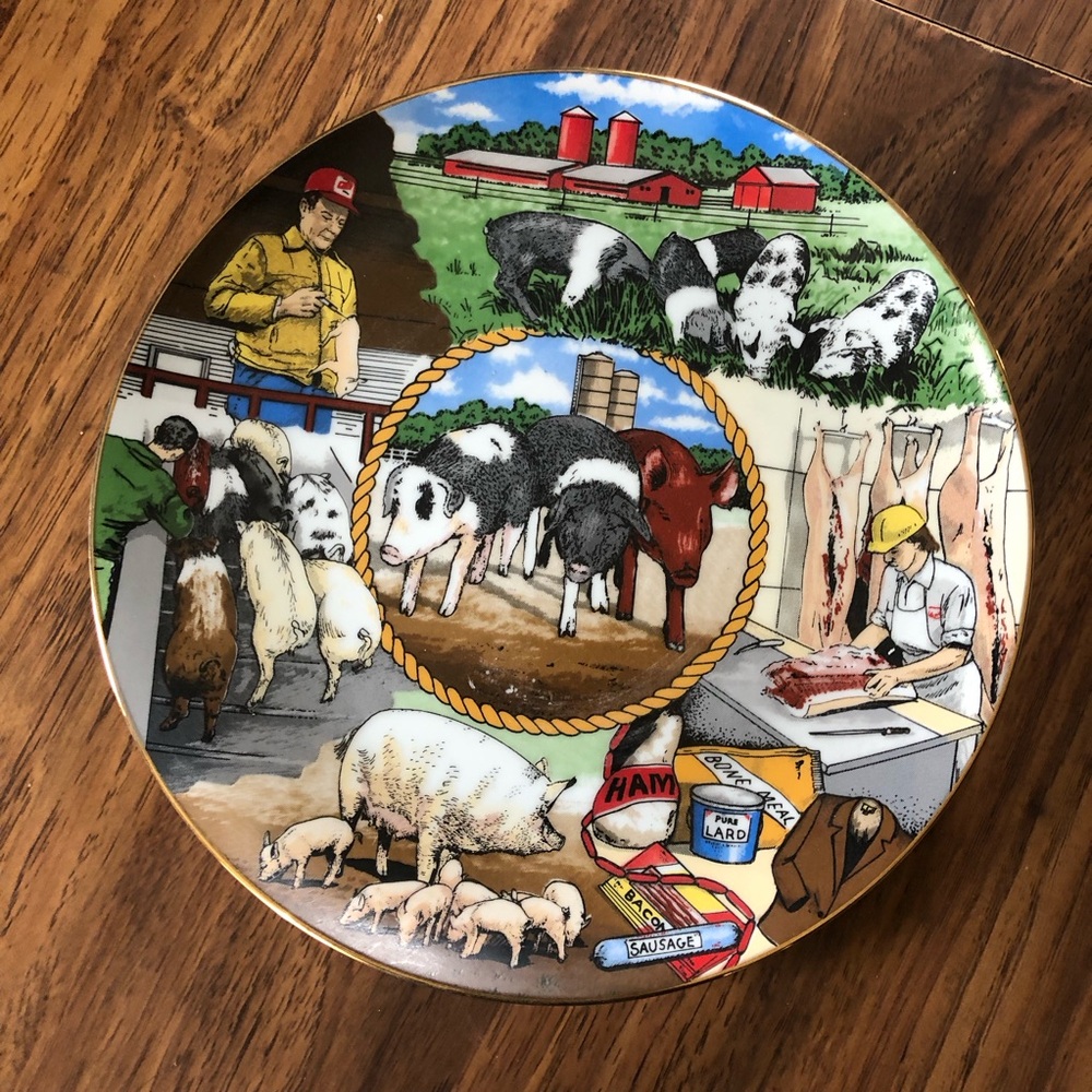 1979 farm/agriculture 10 inch decorative collector plate